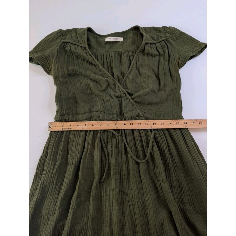 Christy Dawn Cotton Gauze Green Midi Dress Size Small - Picture 6 of 8